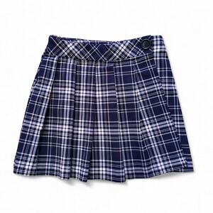 Joe Benbasset plaid mini skirt with pleated schoolgirl style medium